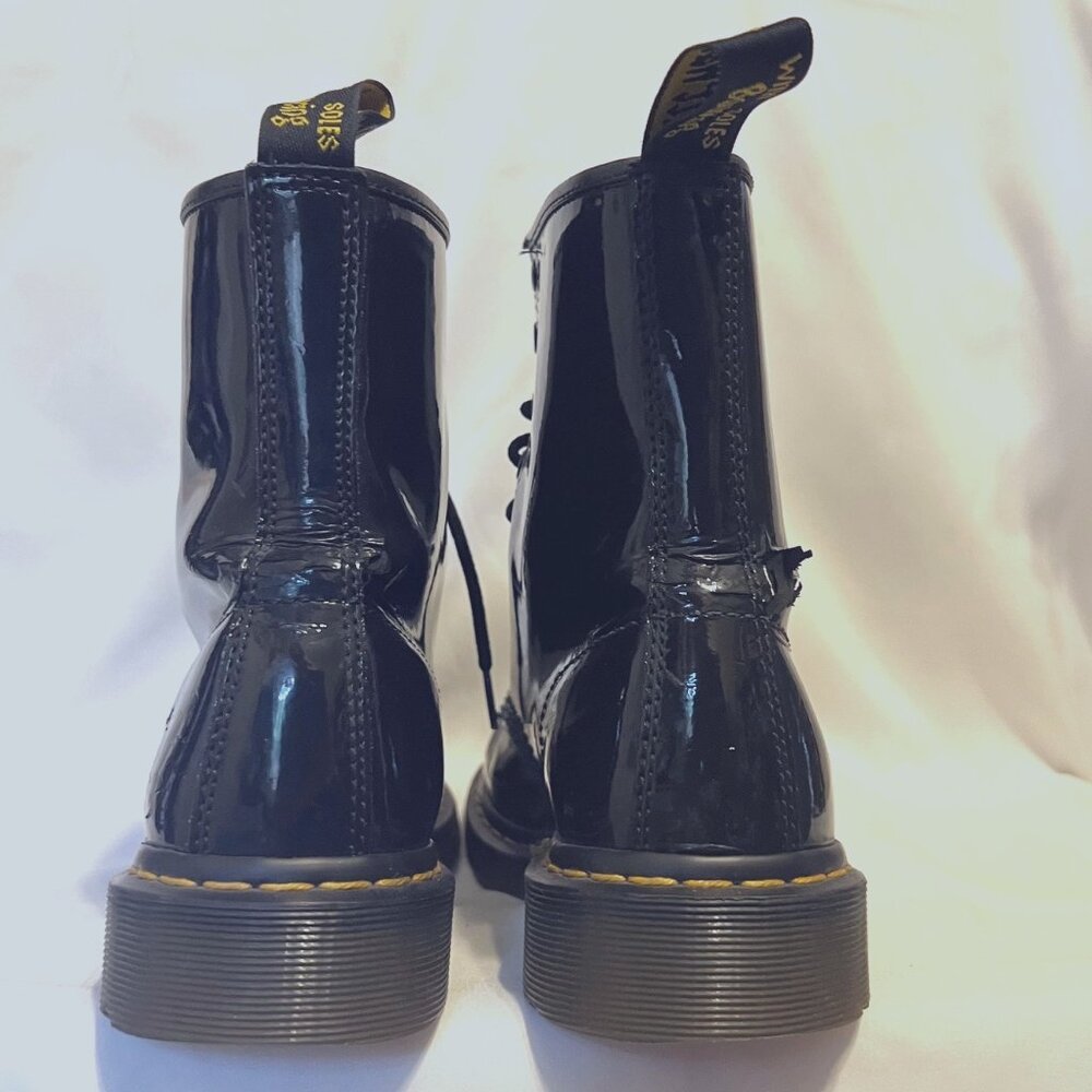 Dr. Martens--Sz.10 #1460 AIR Wair/Bouncing Soles-Black Patent Leather Shiny - Picture 6 of 16